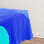 青の抽象芸術フラクタルアートモダンの濃淡 テーブルクロス (インサイチュ)