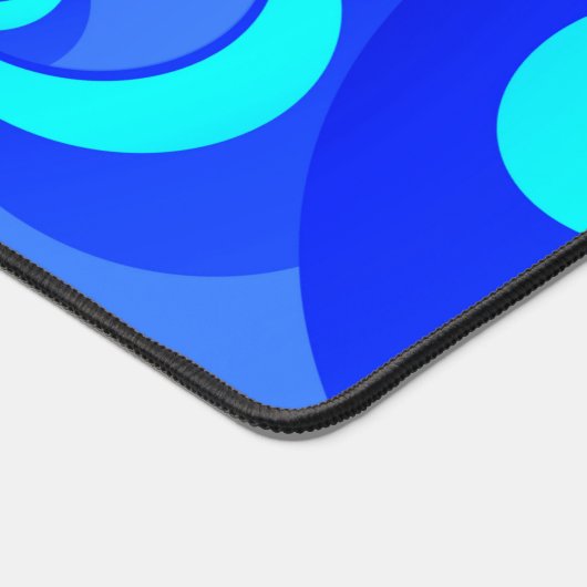 青の抽象芸術フラクタルアートモダンの濃淡 デスクマット (コーナー)