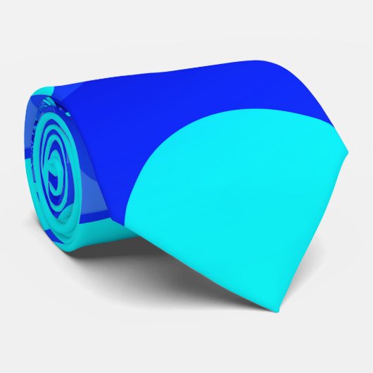 青の抽象芸術フラクタルアートモダンの濃淡 ネクタイ (ロール)