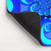 青の抽象芸術フラクタルアートモダンの濃淡 マウスパッド (コーナー)