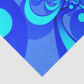 青の抽象芸術フラクタルアートモダンの濃淡 薄葉紙 (詳細)