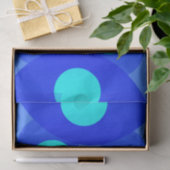 青の抽象芸術フラクタルアートモダンの濃淡 薄葉紙 (ギフト)