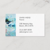 青の抽象芸術名刺 名刺 (裏面)