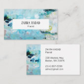 青の抽象芸術名刺 名刺 (正面/裏面)