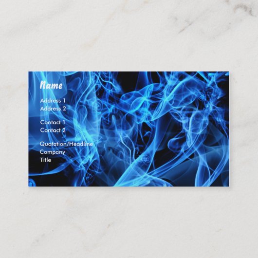 青の抽象芸術 名刺 (正面)
