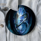 青の抽象芸術 缶バッジ (インサイチュ)