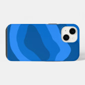 青の抽象芸術 iPhoneケース (裏面横)