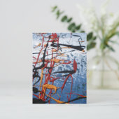 青の抽象 ポストカード (スタンド正面)