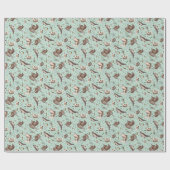 青の文字 ラッピングペーパー (フラット)