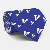 青の新しい飛行機のタイ ネクタイ (ロール)