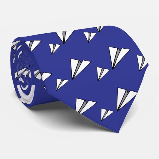 青の新しい飛行機のタイ ネクタイ (ロール)