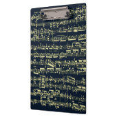 青の明るく黄色いベートーベンの楽譜 クリップボード (左)