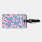 青の春の桜の開花 ラゲッジタグ (正面横)