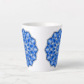 青の曼荼羅 カフェラテマグ (正面)