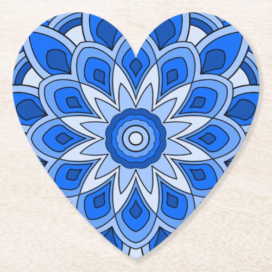 青の曼荼羅 ペーパーコースター (正面)