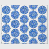 青の曼荼羅 ラッピングペーパー (フラット)