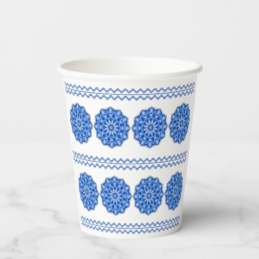 青の曼荼羅 紙コップ (裏面)