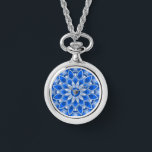 青の曼荼羅 腕時計<br><div class="desc">曼荼羅はインドで始まったが、現代のマンダラの美しいは家庭の多くのアイテムや衣服の装飾に適している。注：このデザインは、あなたの家や機能に適した様々な製品があり、他の色のマンダラ。</div>