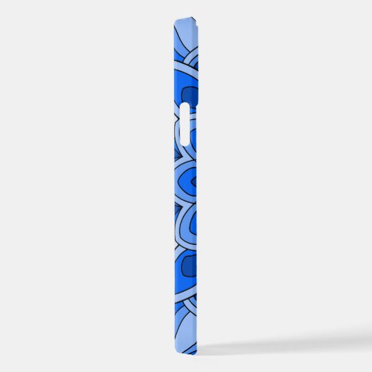 青の曼荼羅 iPhoneケース (右側面)