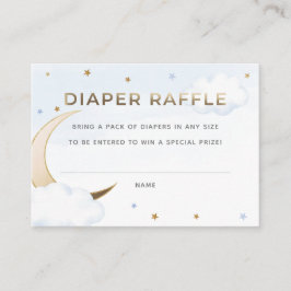 青の月おむつラッフルインサートカード エンクロージャーカード