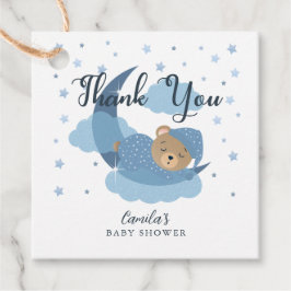 青の月の上に眠る熊ありがとう フェイバータグ