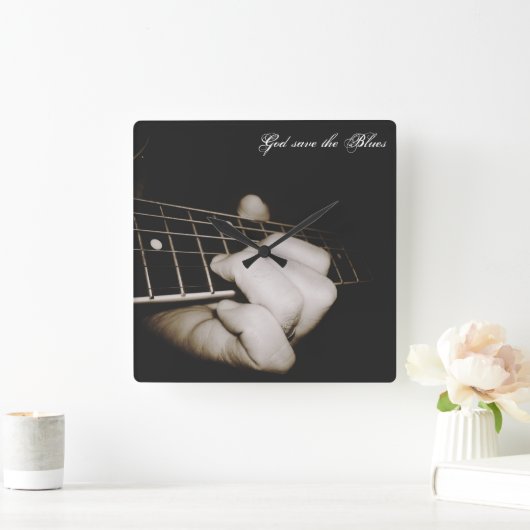 青の柱時計 スクエア壁時計 (ホーム)