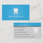 青の歯科医か歯科スタジオの名刺 名刺 (正面/裏面)