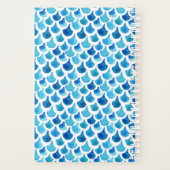 青の水のカラースケールパターン プランナー手帳 (裏面)