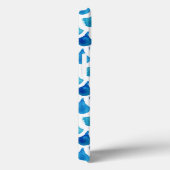 青の水彩スケールパターン Case-Mate iPhoneケース (裏面 / 右)