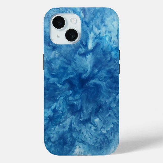 青の水彩画のバースト Case-Mate iPhoneケース (裏面)
