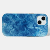 青の水彩画のバースト Case-Mate iPhoneケース (裏面 (横))