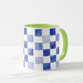 青の水彩画 マグカップ (正面右)