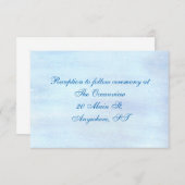 「青の水彩」受付カード エンクロージャーカード (正面/裏面)