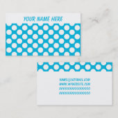 青の水玉模様 名刺 (正面/裏面)