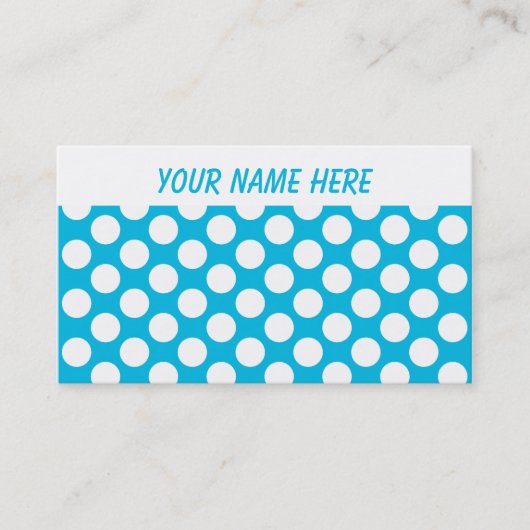 青の水玉模様 名刺 (正面)