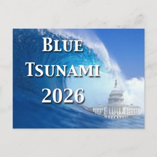 青の津波選挙2026 ポストカード (正面)