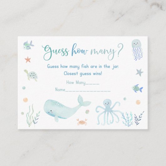 青の海の下の誕生日は、どのように多くのゲーム エンクロージャーカード (正面)