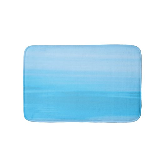 青の海ストライプ バスマット (正面)