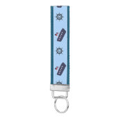 青の海模様 リストバンドキーホルダー (鍵ボトム)