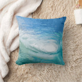 青の海洋波のアートワーク|の装飾用クッションの中では クッション (ブランケット)