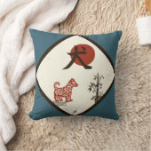 青の漢字犬 クッション (ブランケット)