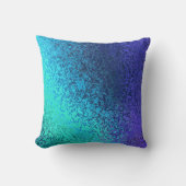 青の濃淡パターン枕 クッション (正面)