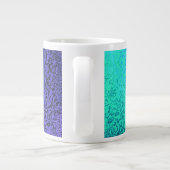 青の濃淡抽象芸術追加名 ジャンボコーヒーマグカップ (裏面)