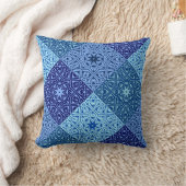 青の濃淡 クッション (ブランケット)