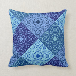 青の濃淡 クッション