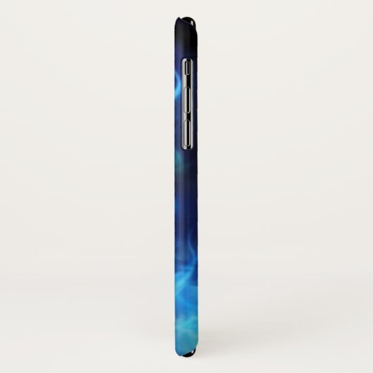 青の炎を持つ怒っているスカルの頭部 Case-Mate iPhoneケース (裏面/左)