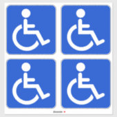 青の無効な記号 シール (シート)