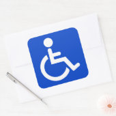 青の無効な記号 スクエアシール (封筒)