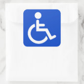 青の無効な記号 スクエアシール (バッグ)