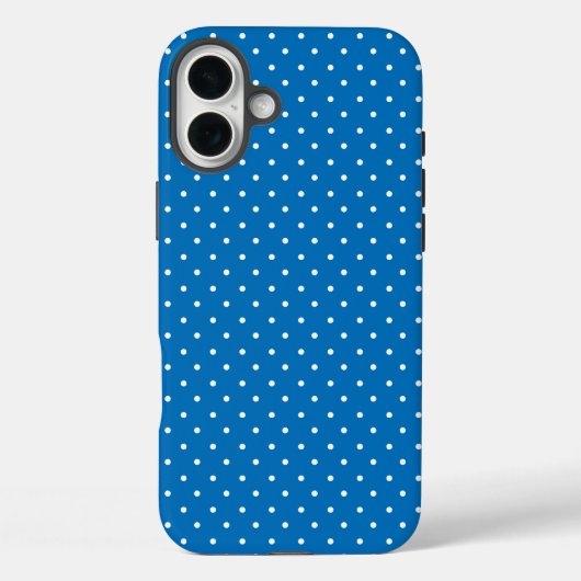 青の無地背景にドット模様 Case-Mate iPhoneケース (裏面)